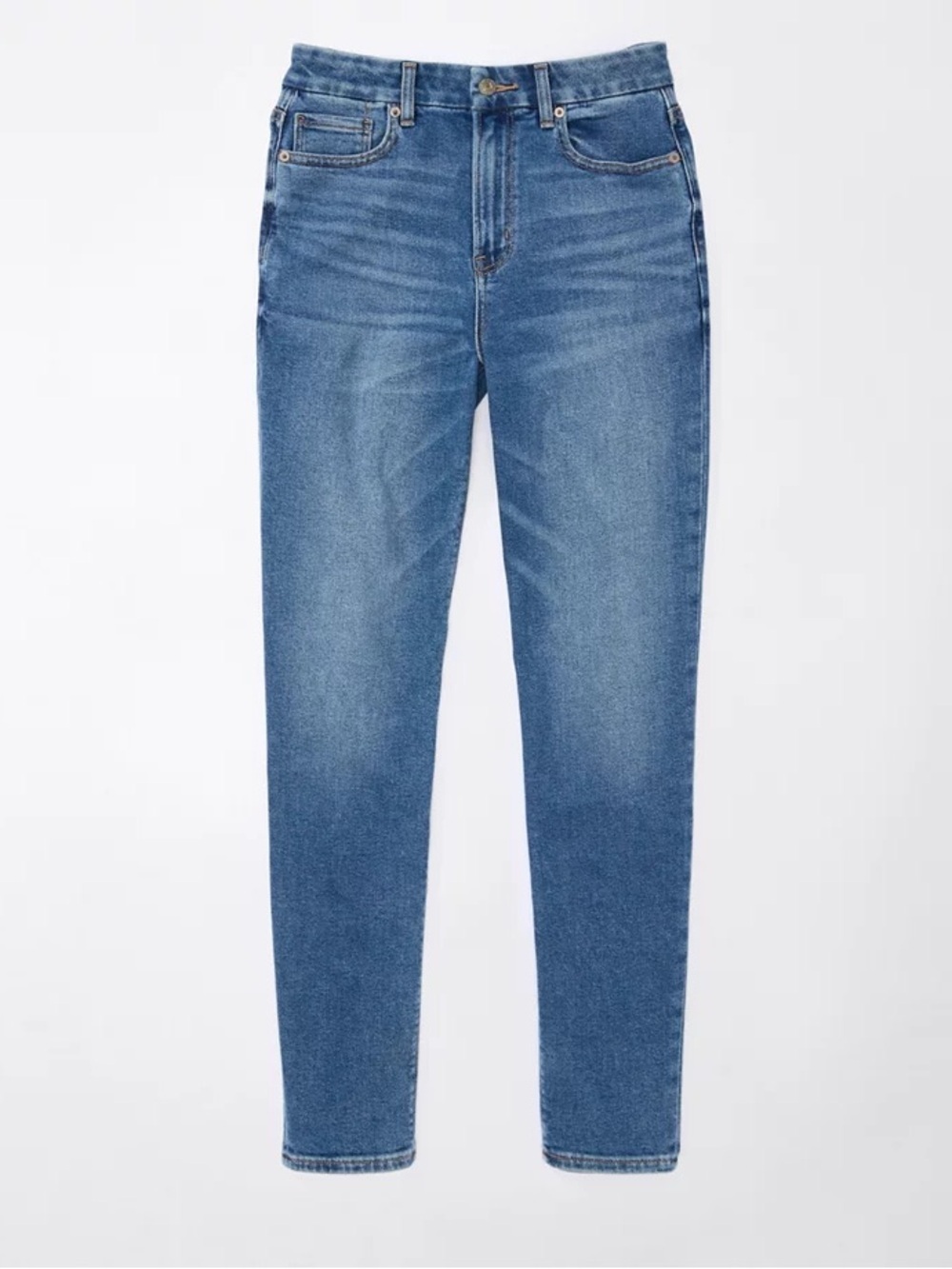 Classic Light Wash High-Rise Straight Jeans “Mom Jean” Size 6 by American Eagle